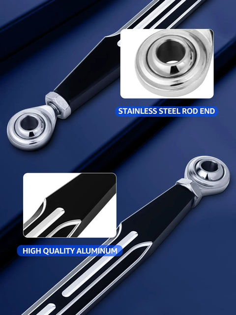 Harley Touring Shifter Linkage For 1986 To 2024 Models Gear Shift Upgrade For Street Glide Electra Glide Road Glide Road King Tri Glide Softail Dyna with stainless steel rod ends and aluminum body