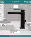 High Arc Matte Black Lavatory Faucet With 1 Or 3 Hole Install, Includes Escutcheon And Pop Up Drain in modern bathroom