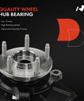 Front Left Steering Knuckle And Wheel Bearing Hub Assembly For Ford Escape 2005 To 2012 Mazda Tribute 2005 2006 2008 2011 Mercury Mariner 2005 To 2011 SUV Driver Side Replacement, showing close-up of assembly parts.