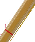 Close-up of bamboo blade from Two 47 Inch Kendo Shinai Set For Decor And Cosplay, samurai themed prop swords, size 39.