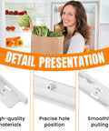 Refrigerator Pan Hanger Set Left 240530601 & Right 240530701 in use with detail features shown