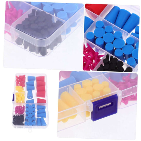 Topperfun High Temp Silicone Rubber Tapered Assortment Kit With Sealing Plugs For Test Tubes Flasks And Tanks To Mask Off Holes Effortlessly, assorted sizes in storage case