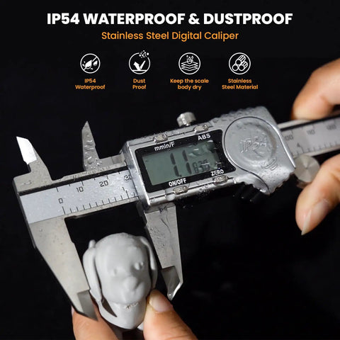 Digital Caliper 6 Inch All Metal IP54 Rated Tough As Nails With ABS Auto Off Inch mm Fraction Readout measuring object