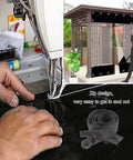 Slick Heavy Duty Clear Pvc Tarp Curtains With Zipper Side, waterproof panels for gazebo pergola, hand sewing detail.
