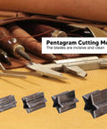 Star Shape Leather Cutting Dies Set Four Piece Alloy Steel Hollow Cutter Punch Tools with storage box for crafts