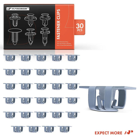 Straight Up Ride Ready Daily Driver 30 Pcs Front Bumper Specialty Screw Nut Retainer Clips For Chevy Chevrolet, gray clips set.