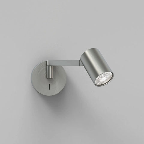 Ascoli Swing Indoor Reading Light Matte Nickel Finish Dry Rated GU10 Lamp With Adjustable Tilt And 360 Degree Rotation Wall Mounted