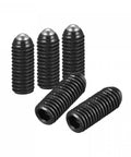 Built Tough M8 X 20 Mm Spring Loaded Ball Point Set Screws With Hex Socket Drive High Carbon Steel Grub Fasteners For Rock Solid Locking And Quick Setup 20 Pc Hardware Pack, view of multiple screws.
