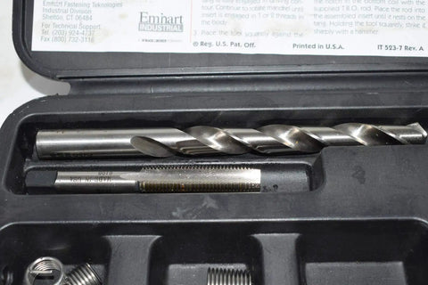 Heavy Duty Thread Repair Kit With Drill Bit 304 Stainless Steel 7/16-20 UNF Inserts 18 Piece Set in case