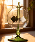 Green Solar Power Radiometer Glass Windmill Desk Decor That Spins With Light Crookes Radiometer Dope Gift For Home Office