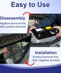 Heavy Duty One Pair Battery Terminal Connectors With Color Coded Washers Solid Brass Battery Post Adapter For Plug And Go Setup And Tight Seal Reliability Built Like A Tank disassembly and installation process