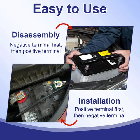Heavy Duty One Pair Battery Terminal Connectors With Color Coded Washers Solid Brass Battery Post Adapter For Plug And Go Setup And Tight Seal Reliability Built Like A Tank disassembly and installation process
