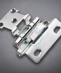 Two Pack Self Closing Cabinet Hinges Set For Cupboard, Desk, And Furniture Doors, Soft Close Overlay Flush Hinges, silver