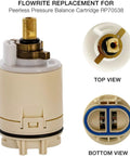 Peerless Tub And Shower Pressure Balance Cartridge And Check Valve Replacement Kit For RP70538 RP73625, top and bottom views