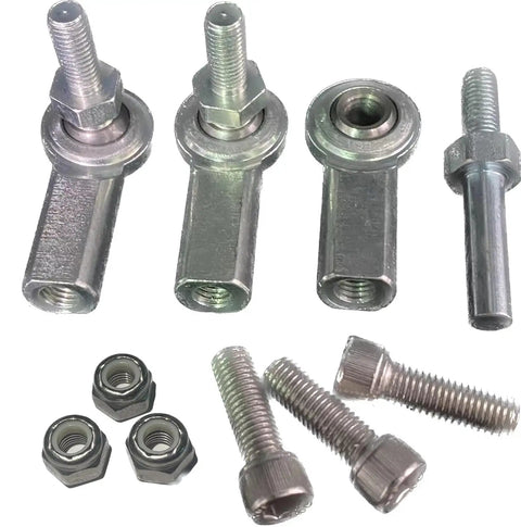 Joystick Rod End Replacement Kit For Front Loader Single Lever Controllers With One Quarter Inch Shafts And Quarter Twenty Eight Threads Includes Rod Ends Spool Stud And Hardware For Easy Repair