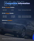 Compatible vehicle information for Pair Of New Rear Wheel Hub Bearing Assembly 5 Lug 27 Spline For Dodge Charger Magnum And Chrysler 300 2005 2009 Performance Brake Models OE 512301x2 Fits 2005 2008 Dodge.