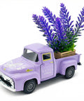 Charming Purple Lavender Truck Decor With Faux Bouquet For Home And Office Tables Tiered Trays Shelves Living Room Small Space Gift