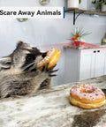 125dB Motion Sensor Alarm With Remote No Joke Loud Indoor Wireless Security Siren scaring raccoon in kitchen