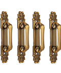 Set Of 4 European Style Vintage Door Handles For Cabinets Drawers Cupboards And Sliding Doors, Classic Metal Pull Handles