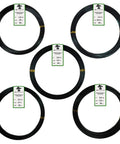 Beginner Friendly Anodized Aluminum Bonsai Wire Set With Canvas Bag Five Size Options 1.0Mm 1.5Mm 2.0Mm 2.5Mm 3.0Mm About 147 Feet Total Easy Bend Aluminum Bonsai Training Wire Choose Your Color Black, five coiled wires showing 1.0 to 3.0 mm sizes