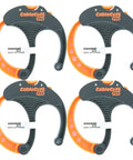 Large 3 Inch Cable Tie Replacements 4 Pack Adjustable And Reusable For Extension Cords And Electronics Black And Orange