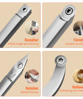 Carbide Tipped Wood Turning Tool Set with Extendable Shafts, showcasing rougher, finisher, detailer, and hollowing tools.