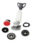 Heavy Duty 17 Inch Floor Buffer Polisher Machine Multi Functional Carpet Scrubber with two brushes and scouring pads.