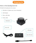 RPLIDAR S3 2D Lidar Sensor with 360 Degree Scan and 40m Range IP65, with USB adapter, Micro-USB cable, and power cable.