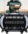 Road Glide LED Headlight Upgrade For Harley Davidson 2015 2016 2017 2018 2019 2020 2021 2022 2023 Dual Beam Daytime Running Lights
