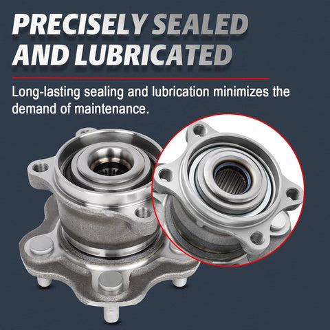 Rear Wheel Hub Bearing And Hub Assembly Kit AWD Pair Left Right For Nissan Rogue 2008-2020 AWD And Juke 2011-2017 AWD