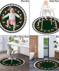 Heavy Duty Round Furniture Pad For Hardwood Floors With Tough As Nails Polyester Cover And Non Skid Base Built For Smooth Gliding Action Around Office Desks Gaming Rooms And Home Spaces.