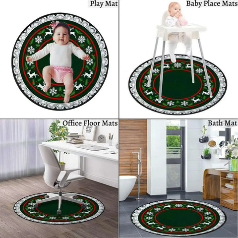 Heavy Duty Round Furniture Pad For Hardwood Floors With Tough As Nails Polyester Cover And Non Skid Base Built For Smooth Gliding Action Around Office Desks Gaming Rooms And Home Spaces.