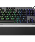 Full Size Mechanical Gaming Keyboard Featuring Top Tier Rgb Lighting And Snappy Red Switches with detachable palm rest