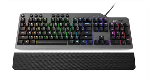 Full Size Mechanical Gaming Keyboard Featuring Top Tier Rgb Lighting And Snappy Red Switches with detachable palm rest