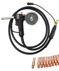 Pro Grade Aluminum Wire Welding Gun Kit For Miller Millermatic Series Spoolmate 100 with 9.8ft cable lead and 10 nozzles
