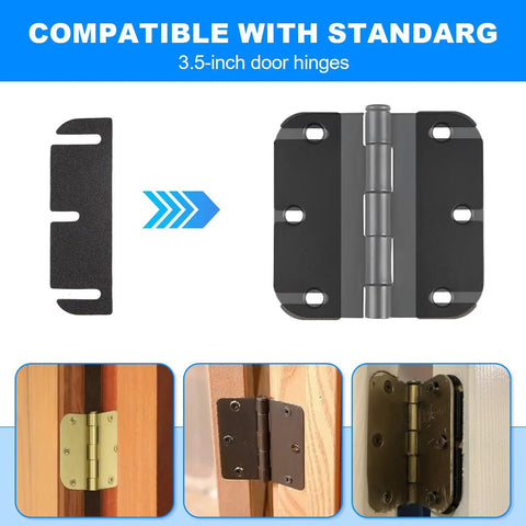 3.5 Inch Door Hinge Shim Kit with Pro Grade Plastic Spacers for Easy, Precise Door Alignment, includes various shims
