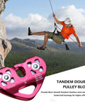 Heavy Duty Zipline Pulley Kit With 30kN Capacity And 6700 Lbs Tandem Dual Trolley used in rock climbing