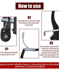 Instructional diagram for using All In One V Brake Set For Mountain Bikes With Front And Rear Calipers, detailed steps