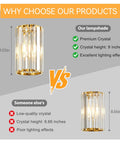 Gold Pendant Lighting Set Modern Mini Crystal Chandeliers with premium crystal vs low-quality for better lighting