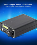 8 Band HF SSB QRP Radio Transceiver With LCD SDR Full Mode CW FT8 JS8 FT4 Compatible Digital Modes on blue background