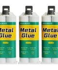 Heavy Duty Metal Repair Glue Epoxy For High Heat Bonding, All Purpose Metal Epoxy Glue 3 Pack With Pusher, Spatula And Syringe