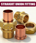2 Pack One Half Inch Copper Pipe Union Sweat To Male Iron Pipe Threaded Brass Fitting Lead Free for HVAC and plumbing