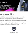 Wireless Mobile Direct Thermal Printer 4 Inch 203 DPI Handheld Label Maker Flat Out Fast No Ink Required showing connectivity details.