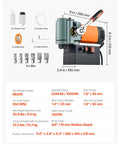 Built Tough As Nails Magnetic Drill Press 1300W 1.4 Inch Boring features 6 bits, 2248 lbs holding force, and dimensions 11 x 3.9 x 8.3 inches.