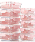 Stacked Glass Meal Prep Containers Set of 10 with Lids Airtight Food Storage Boxes for Lunches Microwave Safe Oven Safe Freezer Safe