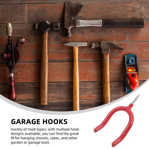 Real Deal Heavy Duty U Shaped Garage Storage Hooks For Shovels And Rakes Vinyl Siding Screw In Metal Wall Mount Hangers Built Tough As Nails To Kick Clutter To The Curb Fast