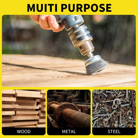 Four Pack Drill Wire Cup Brushes With 1/4 Inch Hex Shank 0.010 Inch Carbon Steel Coarse Attachments For Rust Removal Upgraded To 72A Steel For Tougher Jobs Heavy Duty Cup Holder Design Fast Rust Busting And Metal Prep