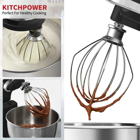 Wire Whip Attachment For Tilt Head Stand Mixers Stainless Steel Balloon Whisk beating cake batter and egg whites