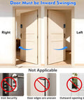 Diagram showing inward swinging doors for No Drill Video Doorbell Mount With Anti Theft Design And Rain Cover For 1st Gen And 2nd Gen.