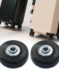 45x18mm Luggage Replacement Wheels 4 Pack Rubber Swivel Casters With Ball Bearings For Suitcase Repair